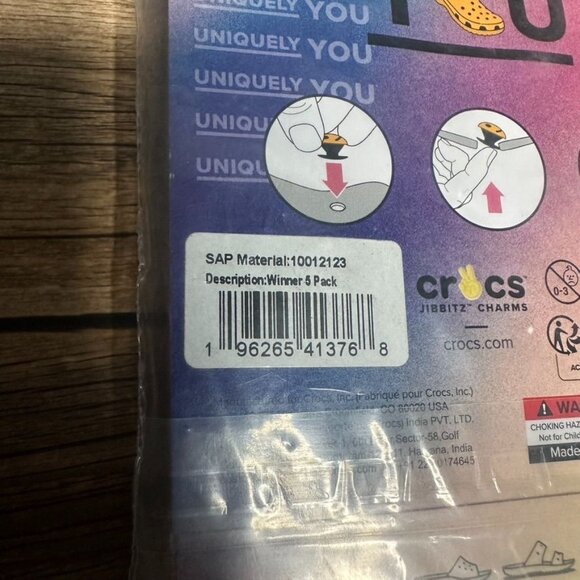 NWT Crocs Winner Jibbitz Charms Original 5 Pack (10012123) *RETAIL $20* - Picture 8 of 11